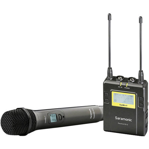 میکروفون-هاشف-سارامونیک-Saramonic-UwMic9-CAMERA-MOUNT-WIRELESS-CARDIOID-HANDHELD-MICROPHONE-SYSTEM-RX9-HU9